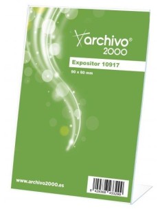 ARCHIVO 2000 EXPOSITOR SOBREMESA EN FORMA DE L VERTICAL 90X60X30 MM