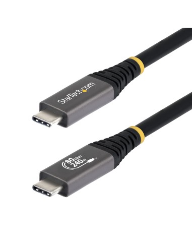 Cable USB4 50cm - Cable USB-C Certificado USB-IF - 80Gbps - Cable USB Tipo C - PD de 240W - 8K120/4K240 - DP 2.1 - DP80 - Recubr