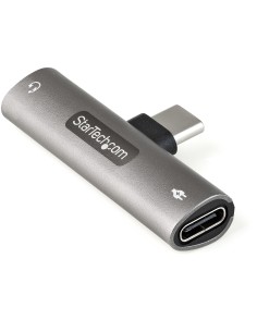 Adaptador de Audio y Carga USB-C - Adaptador de Audio USB Tipo C con Salida TRRS de 3,5mm para Auriculares con Micrófono y Pass 