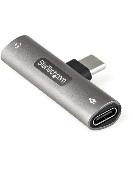 Adaptador de Audio y Carga USB-C - Adaptador de Audio USB Tipo C con Salida TRRS de 3,5mm para Auriculares con Micrófono y Pass 