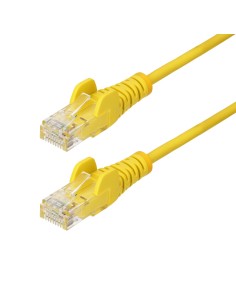Cable de Red Ethernet CAT6 Delgado sin Enganches Amarillo de 7m - Cable RJ45 Snagless Slim 28AWG - Alambre de Cobre Puro - PoE 1