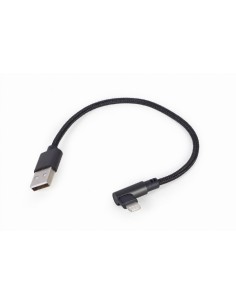 CC-USB2-AMLML-0.2M cable de conector Lightning 0,2 m Negro