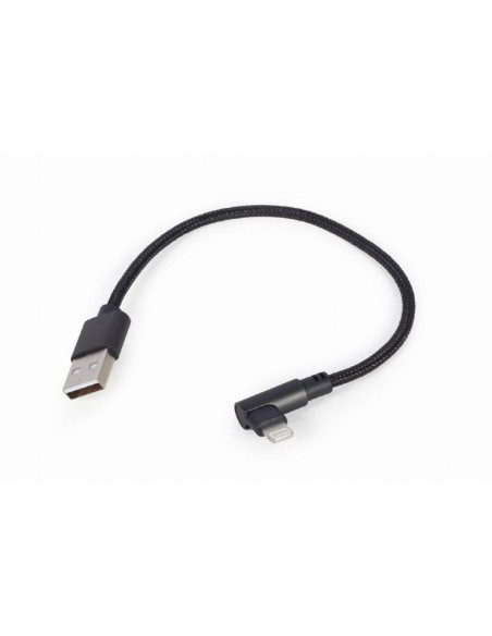 CC-USB2-AMLML-0.2M cable de conector Lightning 0,2 m Negro