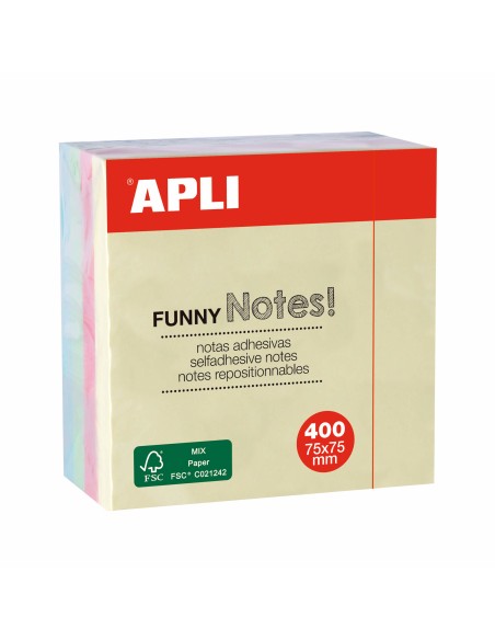 10972 nota autoadhesiva Azul, Verde, Rosa, Amarillo Autoadhesivo