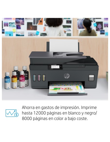 Smart Tank Plus Impresora multifunción inalámbrica 570, Color, Impresora para Hogar, Impresión, escaneado, copia, AAD, Wi-Fi, E