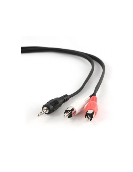 1.5m, 3.5mm/2xRCA, M/M cable de audio 1,5 m 3,5mm Negro, Rojo, Blanco