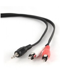 2.5m, 3.5mm/2xRCA, M/M cable de audio 2,5 m 3,5mm Negro, Rojo, Blanco