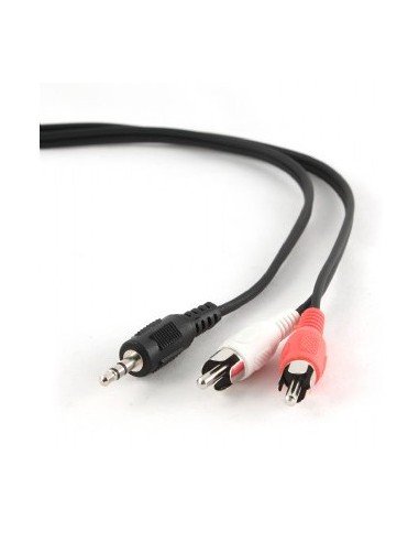 2.5m, 3.5mm/2xRCA, M/M cable de audio 2,5 m 3,5mm Negro, Rojo, Blanco