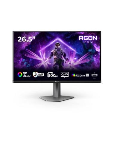 AGON PRO AG276QKD2 pantalla para PC 67,3 cm (26.5") 2560 x 1440 Pixeles Quad HD QD-OLED Negro, Gris