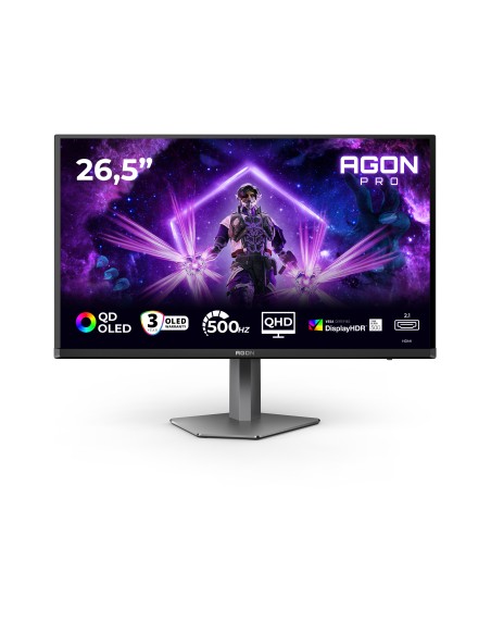 AGON PRO AG276QKD2 pantalla para PC 67,3 cm (26.5") 2560 x 1440 Pixeles Quad HD QD-OLED Negro, Gris