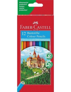 ESTUCHE 12 LAPICES HEXAGONALES DE COLORES FABER CASTELL