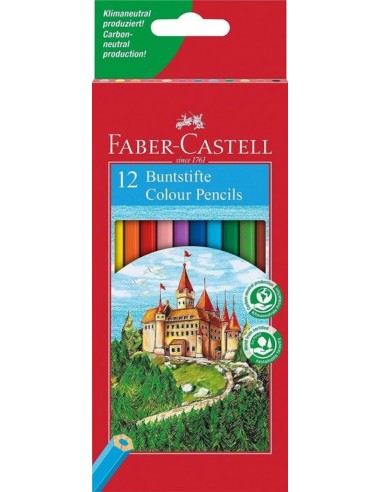 ESTUCHE 12 LAPICES HEXAGONALES DE COLORES FABER CASTELL