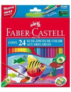 ESTUCHE 24 LAPICES ACUARELABLES PINCEL FABER CASTELL