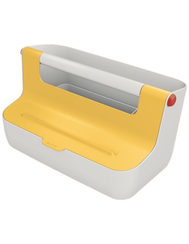 61250019 caja de almacenaje Rectangular Acrilonitrilo butadieno estireno (ABS) Blanco, Amarillo