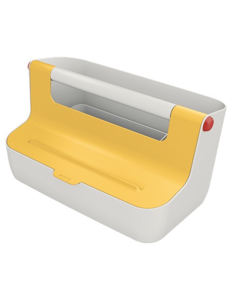 61250019 caja de almacenaje Rectangular Acrilonitrilo butadieno estireno (ABS) Blanco, Amarillo