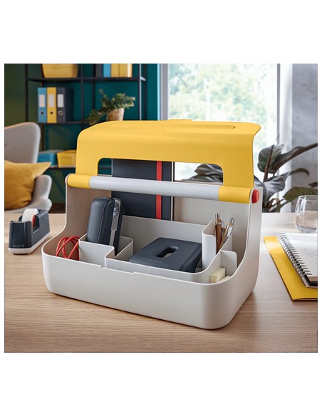 61250019 caja de almacenaje Rectangular Acrilonitrilo butadieno estireno (ABS) Blanco, Amarillo