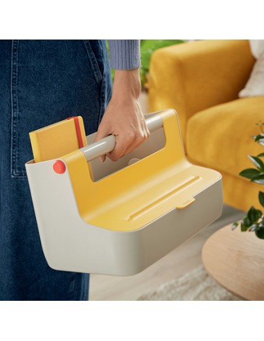 61250019 caja de almacenaje Rectangular Acrilonitrilo butadieno estireno (ABS) Blanco, Amarillo