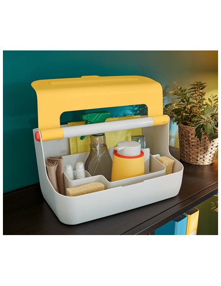 61250019 caja de almacenaje Rectangular Acrilonitrilo butadieno estireno (ABS) Blanco, Amarillo