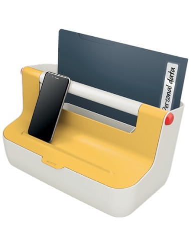 61250019 caja de almacenaje Rectangular Acrilonitrilo butadieno estireno (ABS) Blanco, Amarillo