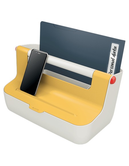 61250019 caja de almacenaje Rectangular Acrilonitrilo butadieno estireno (ABS) Blanco, Amarillo