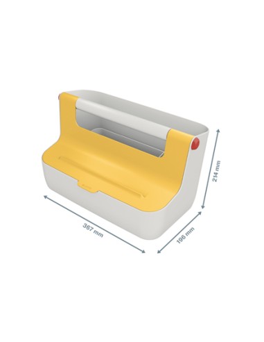 61250019 caja de almacenaje Rectangular Acrilonitrilo butadieno estireno (ABS) Blanco, Amarillo