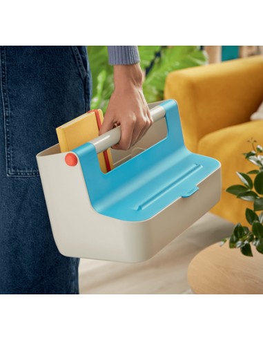 61250061 caja de almacenaje Rectangular Acrilonitrilo butadieno estireno (ABS) Azul, Blanco