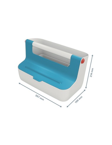 61250061 caja de almacenaje Rectangular Acrilonitrilo butadieno estireno (ABS) Azul, Blanco