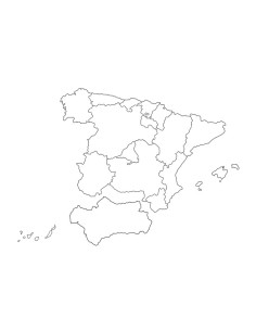 MAPA ESPAÑA GIGANTE 71X62CM NIEFENVER 1100112