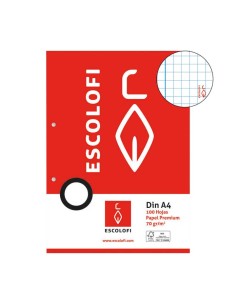 RECAMBIO 100H ESCOLOFI A4 70GR 4X4 MG 2T - Pack de 25 unidades