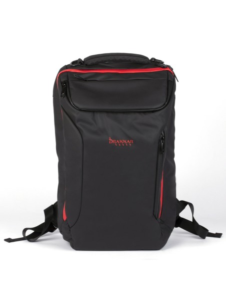 Drakkar KX DK RAGNARR 17' GAMING BACKPAC 43,2 cm (17") Mochila Negro, Rojo