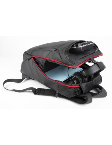 Drakkar KX DK RAGNARR 17' GAMING BACKPAC 43,2 cm (17") Mochila Negro, Rojo