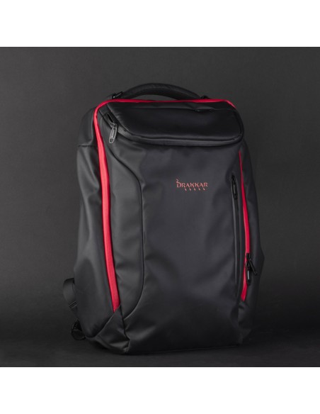 Drakkar KX DK RAGNARR 17' GAMING BACKPAC 43,2 cm (17") Mochila Negro, Rojo