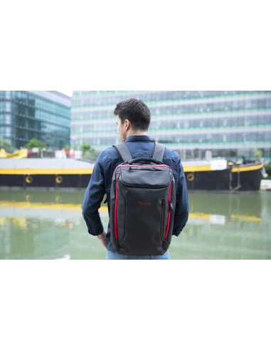 Drakkar KX DK RAGNARR 17' GAMING BACKPAC 43,2 cm (17") Mochila Negro, Rojo