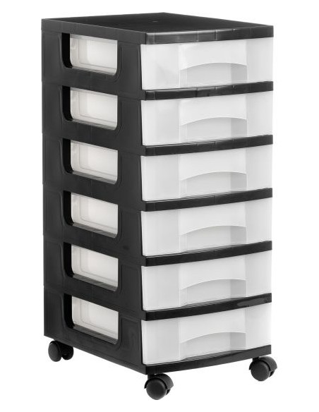 1106R CS TL cajonera para oficina Negro Plástico