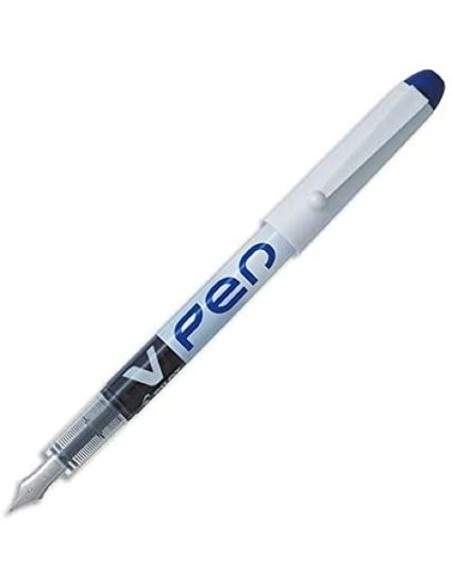 C 12 PLUMA DESECHABLE V PEN SILVER AZUL PILOT