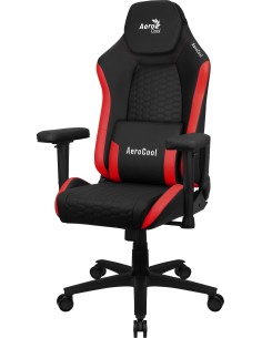 CROWNBR Rojo, Silla Gaming Ergonómica, Cojines Ajustables, Cuero Sintético Premium