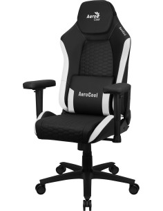 CROWNBW Blanco, Silla Gaming Ergonómica, Cojines Ajustables, Cuero Sintético Premium