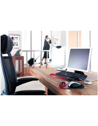 Reposamuñecas gel Duo ratón rojo/gris