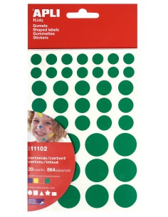 11102 etiqueta decorativa engomada Azul, Verde, Rojo, Amarillo