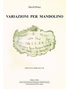 Variazioni per Mandolino inclui gravacao em CD audio interpretada por Jose Grossinho