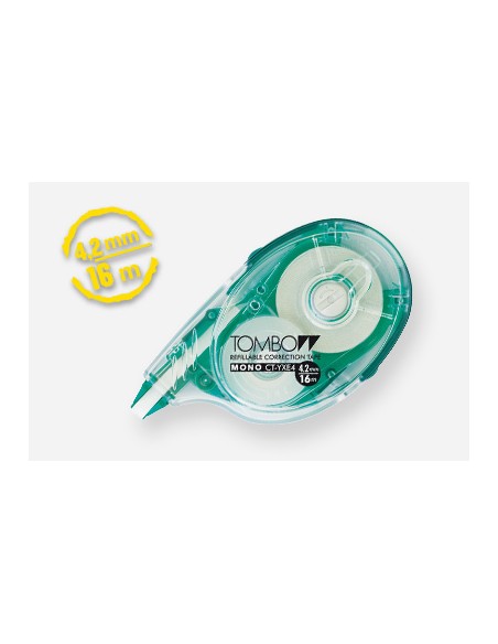 Mono YXE corrección de películo/cinta 16 m Verde, Transparente, Blanco