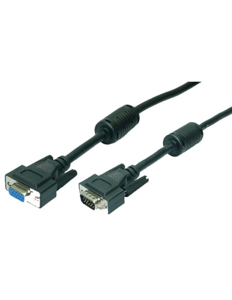 VGA M/F 1.8m cable VGA 1,8 m VGA (D-Sub) Negro