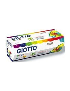 ESTUCHE 6 BOTES PINTURA DEDOS 100ML GIOTTO COLORES SURTIDOS