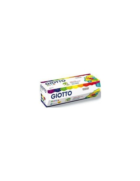 ESTUCHE 6 BOTES PINTURA DEDOS 100ML GIOTTO COLORES SURTIDOS