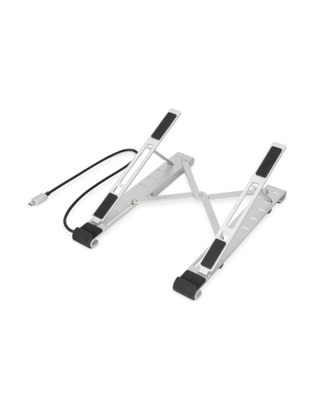Soporte variable para notebook con hub USB-C integrado, 5 puertos