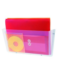 DEFLECTO PORTADOCUMENTOS MURAL CON 1 COMPARTIMENTO DIN A4 HORIZONTAL 80X365X180 MM