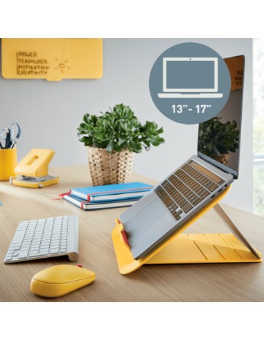 Ergo Cosy Soporte para ordenador portátil Amarillo 43,2 cm (17")