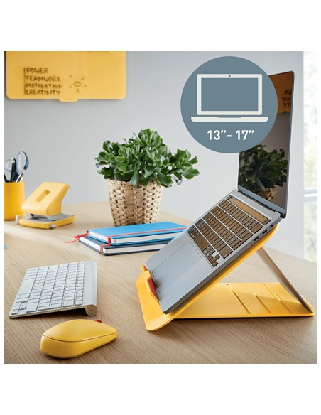Ergo Cosy Soporte para ordenador portátil Amarillo 43,2 cm (17")