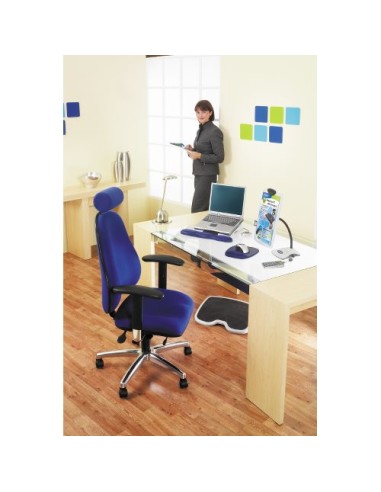 Reposamuñecas espuma ratón azul