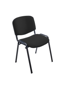 Ergoline Silla confidente tapizada. Color negro